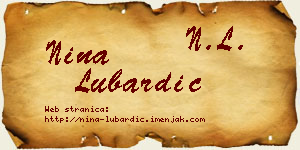 Nina Lubardić vizit kartica